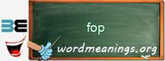 WordMeaning blackboard for fop